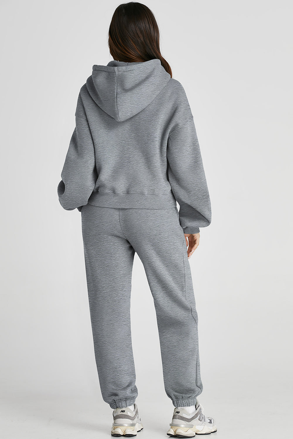 Baggy Shoulder Hooded Top and Pants Set