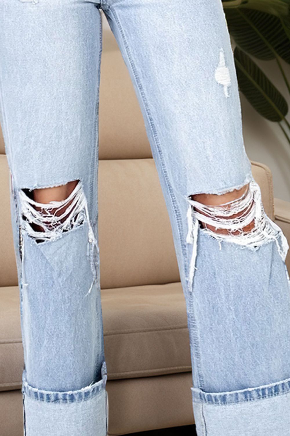 Rosie Rebel Distressed High Waist Jeans