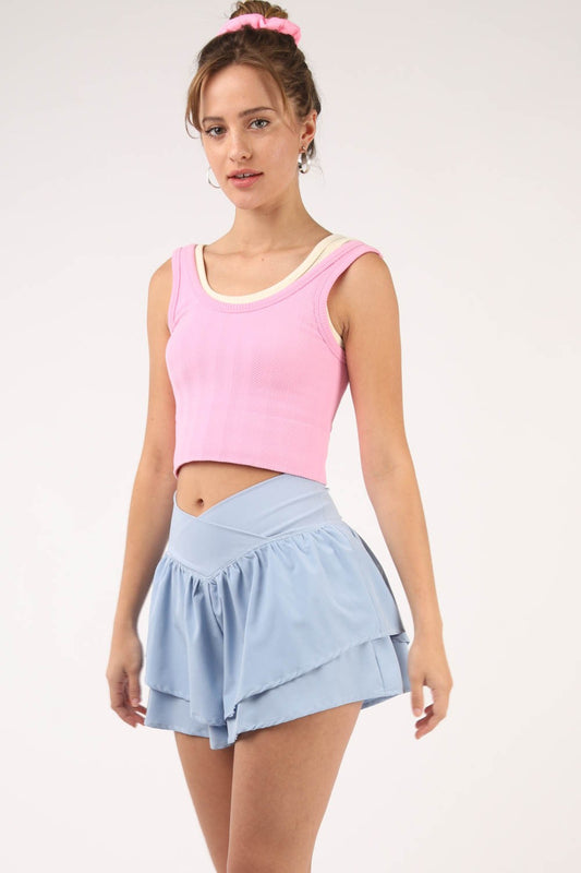 High Waist Layered Shorts