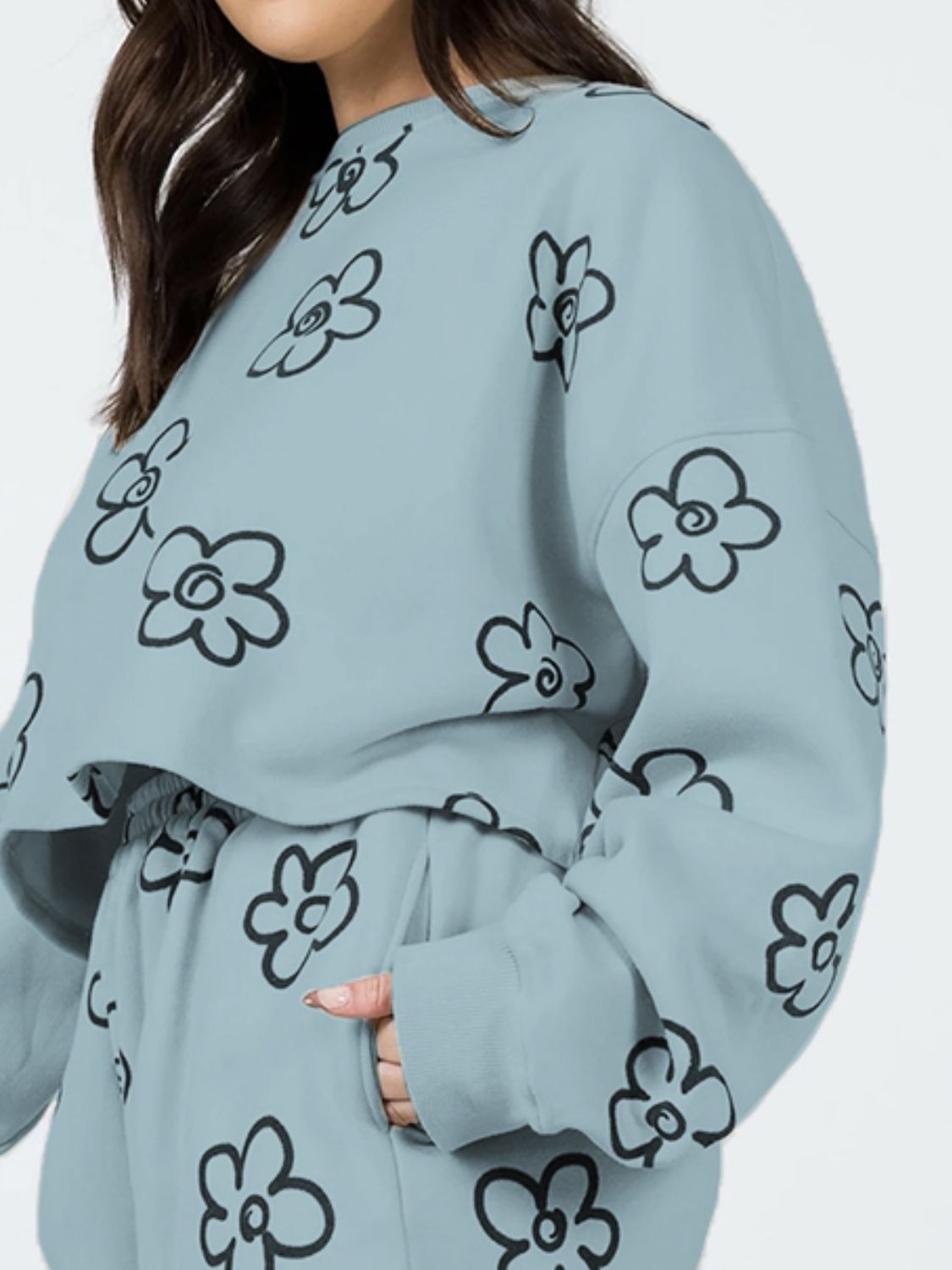 Nini’s Flower Power Sweatshirt and Shorts Set