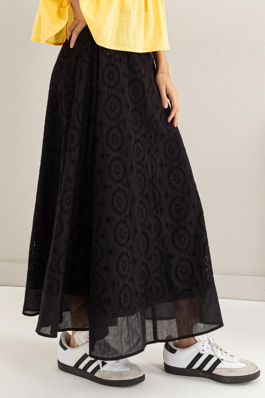 Flowy High-Waist Midi Skirt