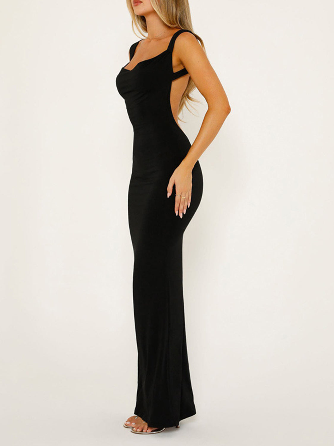 Backless Wide Strap Dress