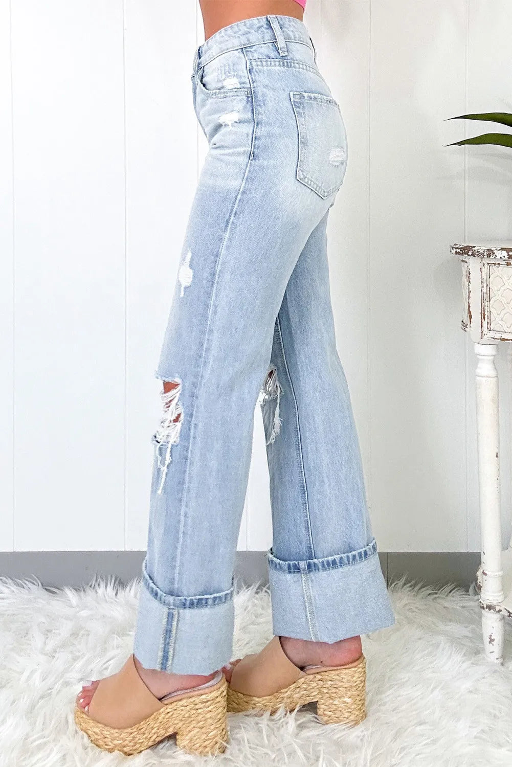 Rosie Rebel Distressed High Waist Jeans